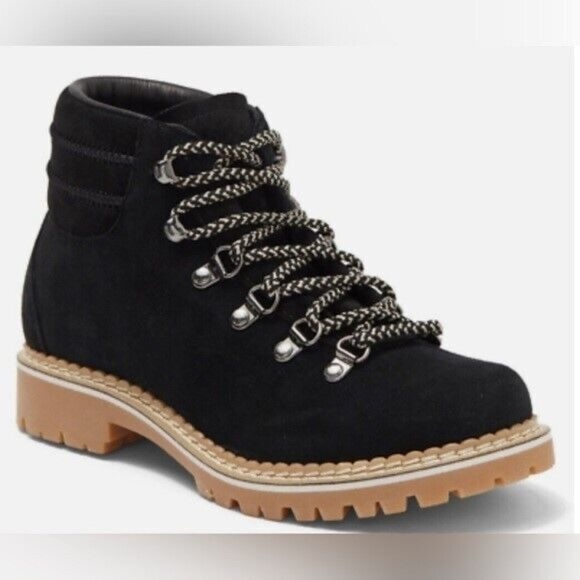 La Montelliana 1965 Alce Boots Hiker Suede Lace Up Lug Sole Booties Size 36/US6 - Picture 1 of 8